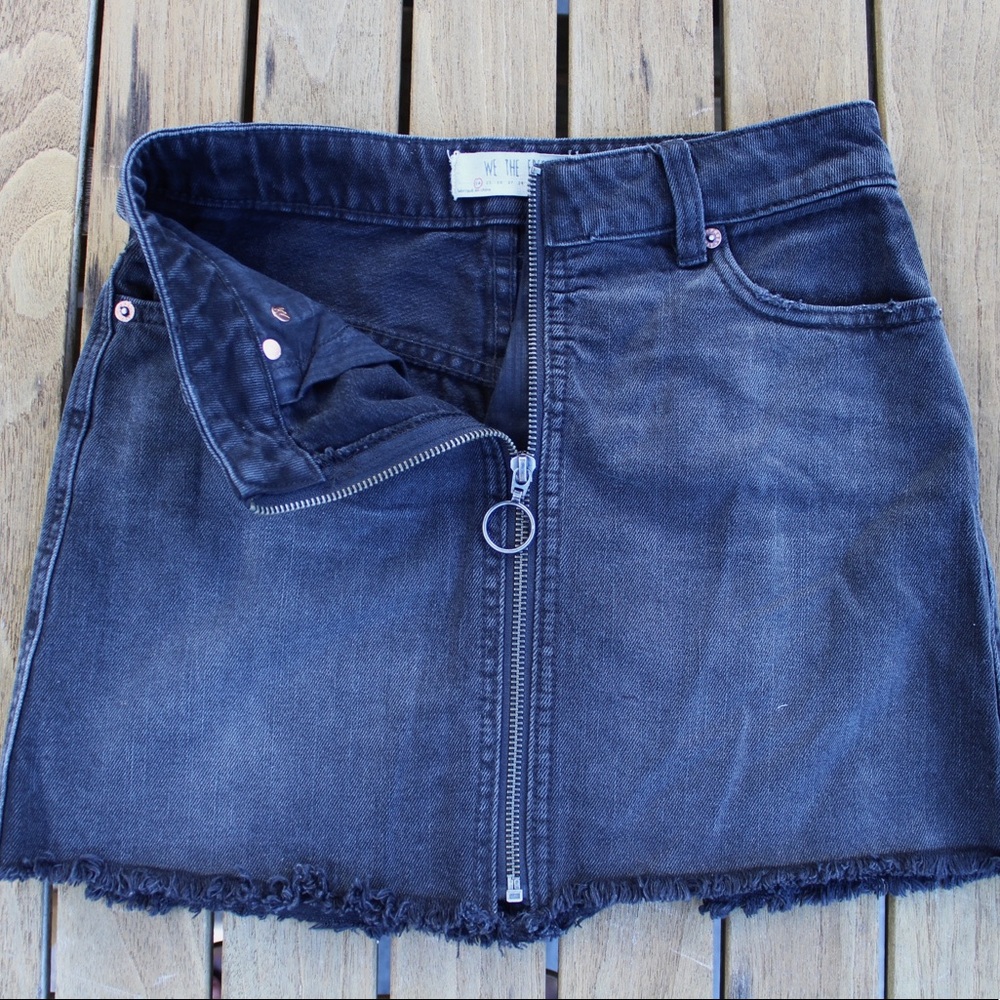 FREE PEOPLE - Zip It Up Mini Skirt